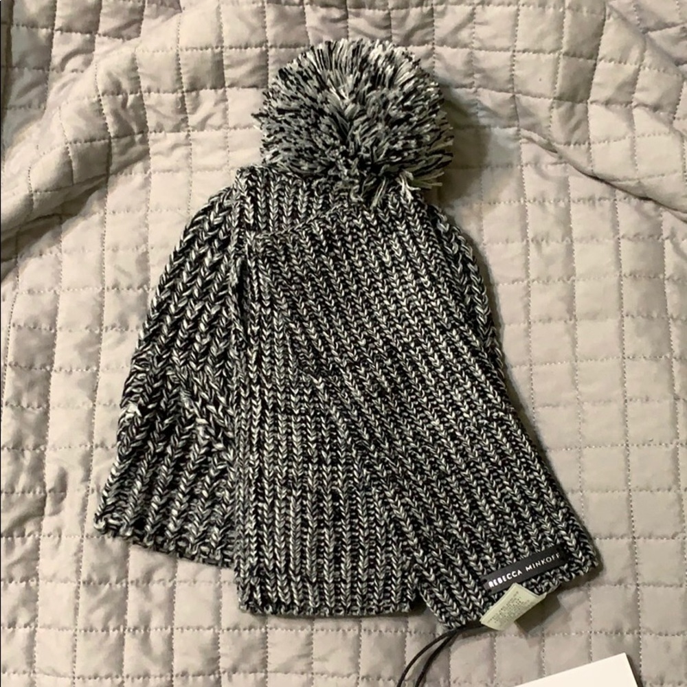Rebecca Minkoff beanie and hand warmers